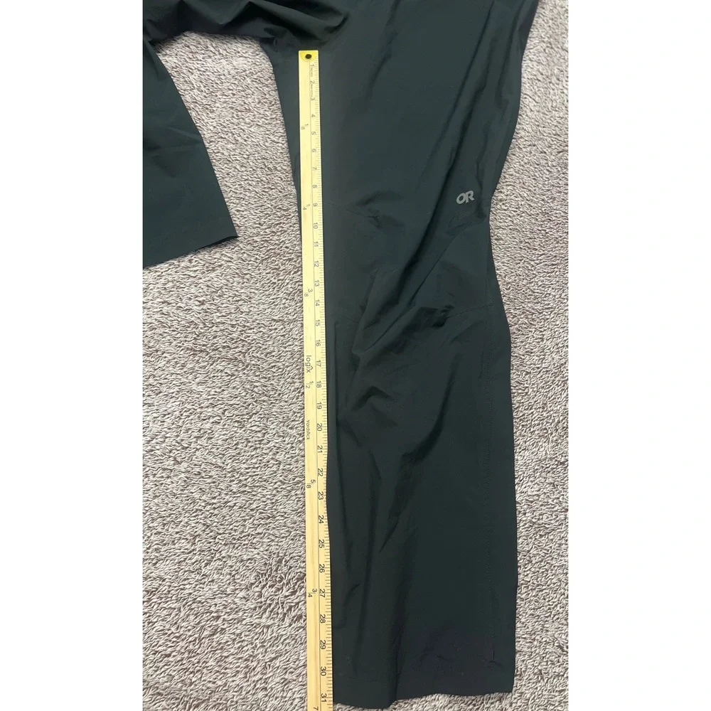 Outdoor Research Men's XL Black Full Side Zip Waterproof Rain Pants Shell